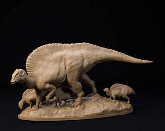 Ouranosaurus-familieminiatuur: 3D-model met harsprint, gaming op tafel