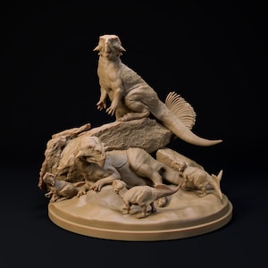 Psittacosaurus Familie Modell im Maßstab 1:20 - Außergewöhnliche 3D-Harz-gedruckte Miniatur | Dinosaurier, TableTop Gaming, Jurassic, DND Kreatur