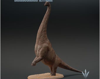 Modelo a escala 1:35 del Brachiosaurus Altithorax - Dinosaurio miniatura impreso en resina 3D