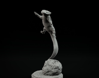 Miniatuurmodel diceratosaurus – 3D-geprint op hars, gaming op tafel