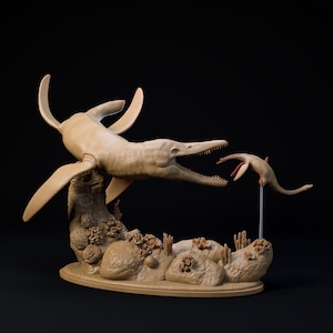 Pliosaurus Funkei Hunting 1:35 Scale - Exceptional 3D Resin Printed Miniature Model | Dinosaurs, TableTop Gaming, Jurassic