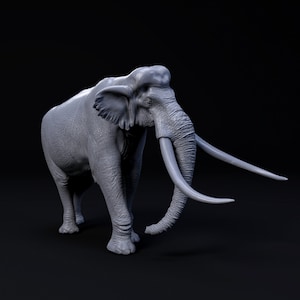 Palaeoloxodon Stier 1:35 Modell - Außergewöhnliches 3D Harz gedrucktes Miniaturmodell | Dinosaurier, TableTop Gaming, Jurassic