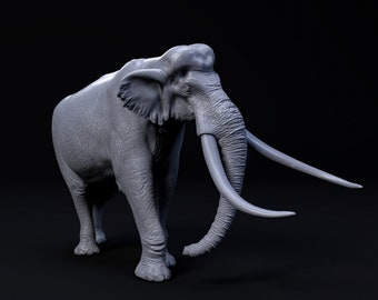 Palaeoloxodon Bull 1:35 Scale Model - Exceptional 3D Resin Printed Miniature Model | Dinosaurs, TableTop Gaming, Jurassic