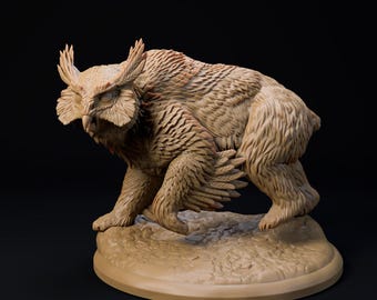 Figuras en miniatura de Owlbear - Excepcionales modelos impresos en resina 3D / Juegos de mesa, Dungeons & Dragons / Fantasía