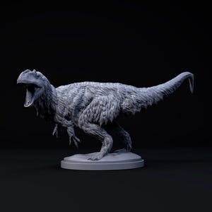 Yutyrannus Huali Turning 1:35 Scale Model - Exceptional 3D Resin Printed Miniature | Dinosaurs, TableTop Gaming, Jurassic