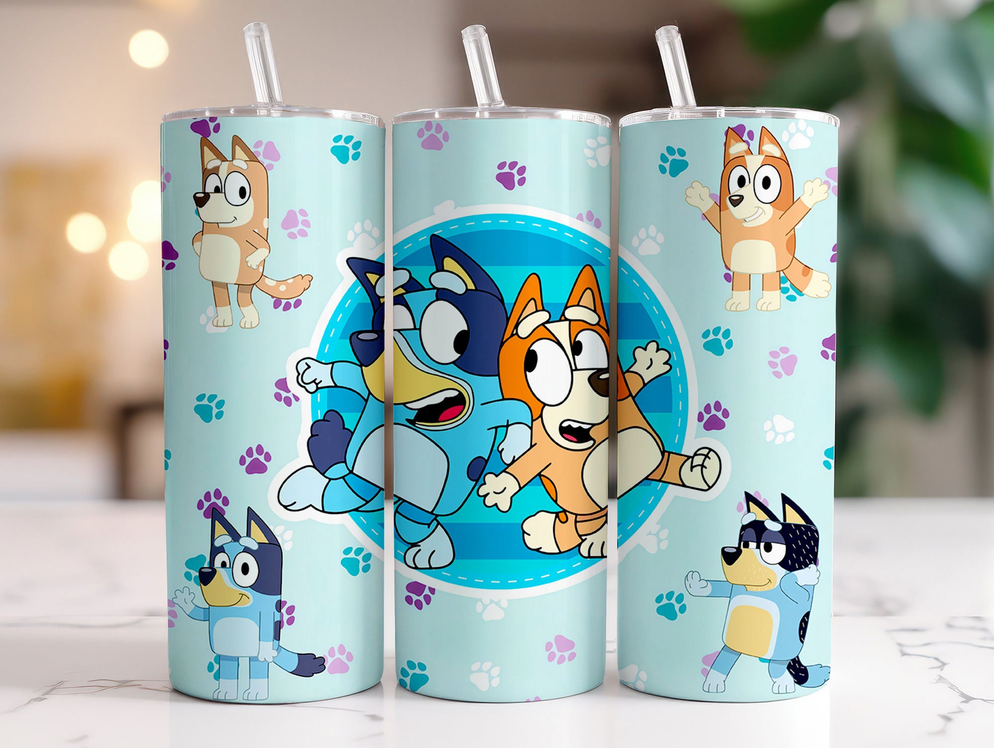 Say hello to this new 12 oz Bluey Sippy Cup and Tumbler Mix! 💙🥤 Perf