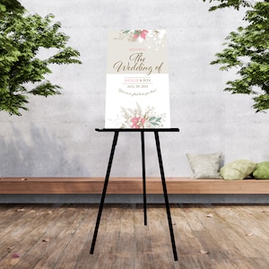 Große Hochzeit, Türkis & Rosa Blumenhochzeitsschild-Set, Hochzeitsbeschilderung, Willkommensschild, Sitzplan, Tischnummern