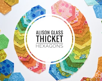 Alison Glass - Thicket - Pre Cut Fabric Hexagons -  EPP Hexies