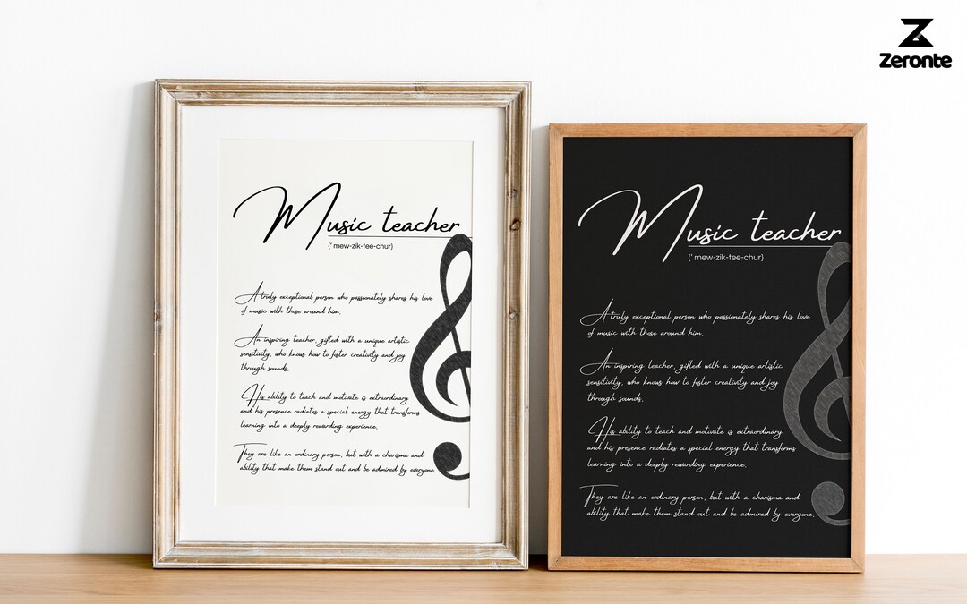 Definition of Music Teacher, Thank You Gift for Music Teacher ...
