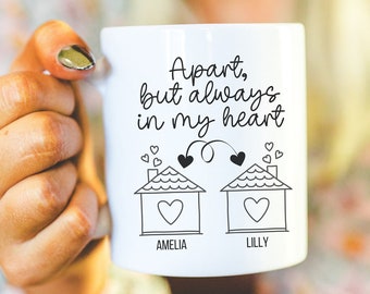 Best Friend Mug, Personalized Gift For Best Friend, Custom Coffee Mug, Long Distance Gift, Gift for Moving Friend, Matching Coffee Mugs