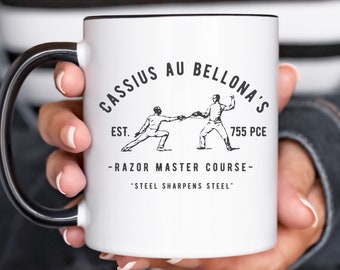 11 oz Cassius Razor Master Mug, Red Rising Series Mug, Red Rising Merch, Mug for Book Lover, Gift for her, Gift for him, Cassius and Darrow