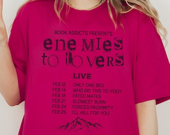 Enemies To Lovers Shirt, Book Tropes T-Shirt, Bookish Morally Grey Romantasy Sweatshirt, Smut Reader, Dark Romance Shirt, Book Lover Gift