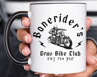 Red Rising Mug, 11 oz Mug, Bonerider's Grav Bike Mug, Red Rising Merch, Red Rising Series, Gift For Book Reader, Christmas Gift Idea, B&W