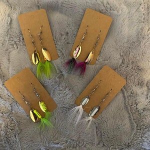 Fishing lure earrings