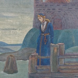 Original Nikolay Roerich Postkarten, St Eugenia Rerich Drucke, Vintage Roerich Postkarte, Russisches Reich Rerich Drucke, Roerich Kunstdruck