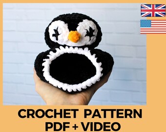Crochet Penguin Pet Hide Pattern: Plush Lizard Cave (PDF+Video)