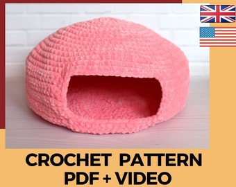 Bearded dragon hide crochet pattern, PDF file, video tutorial reptile house, Soft bed for pets, Lizard house, Reptile tank, Terrarium decor