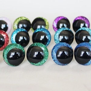 10psc/5pair 16mm/0,62inch Cartoon Round glitter toy eyes off-centered Large funnny doll eyes With handpress washer for plush craft Amigurumi
