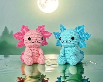 Crochet Axolotl Starter Kit: Amigurumi DIY Project with Video Tutorial