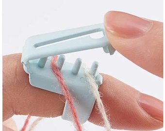 Yarn Guide Finger HolderRandom Colors 5pcs Knitting Thimble Tool for Crochet Crafts