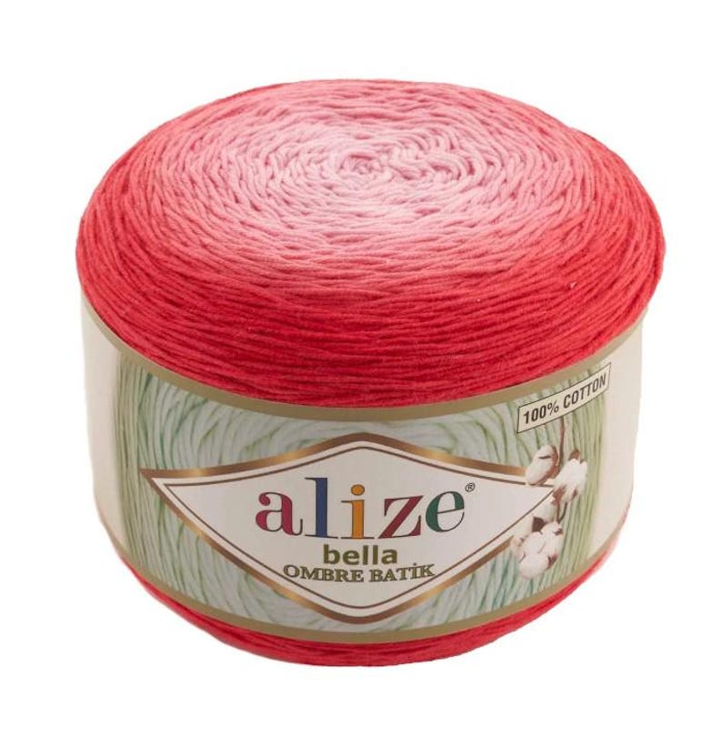 Alaze Label Alize Bella Ombre Batik 100% Cotton Yarn Fast Ship USA Fingering Weight ...