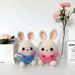 DIY Crochet Bunny Kit: Easter Decor Craft Set with Video