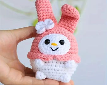 Pink Rabbit Crochet Kit for Beginners: DIY Amigurumi - VIOIV 2pcs