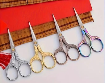 Vintage Stainless Steel Sewing Scissors: Embroidery & Tailoring Shears