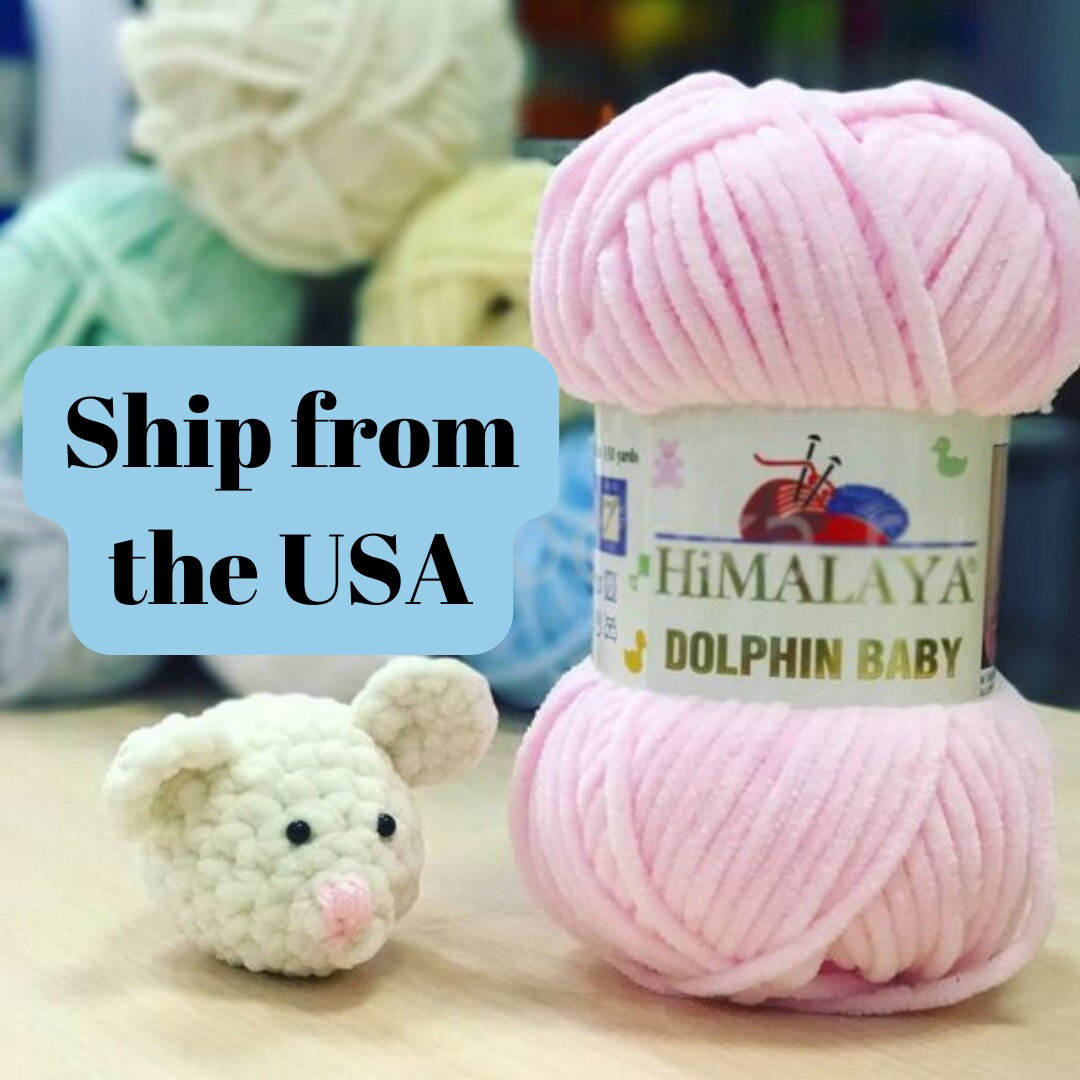 Himalaya Delfin Baby, Samtgarn, Plüschgarn, Decke Amigurumi, Super dicke 6 Baby Chenille Garn, weiches Garn, Chunky Garn, DIY weich