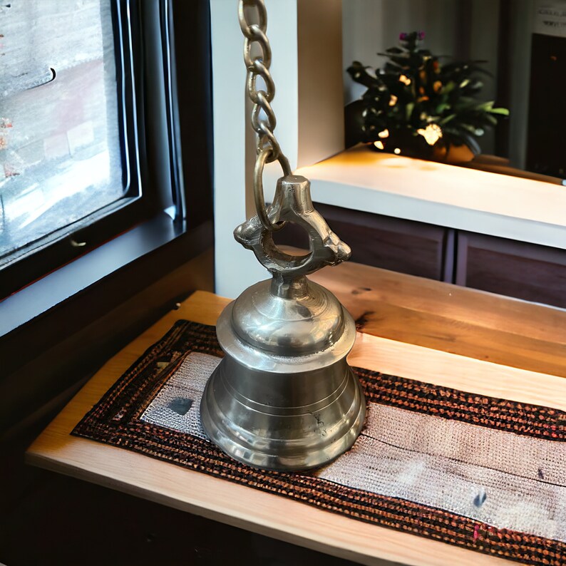 Brass Temple Ghanta Bell: Heavy Resonant Sound, Church & Nautical Decor ...