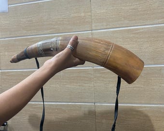 手作りのバイキングの戦角笛：本物の雄牛の角、北欧のラッパ - Etsy 日本