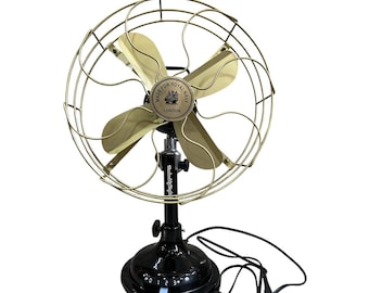 Vintage 1940s Emerson Electric Oscillating Fan Model 6250-D Brass Vintage 1940s Emerson Electric Oscillating Fan Model 6250-D Brass