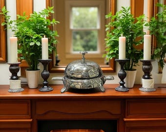 Chrome Finish Turtle Bell Hotel  Desk Bell