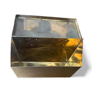 Handmade Brass Wall Mount Mailbox | Riveted Metal Mailbox | Industrial Mail Holder | Rustic Outdoor image 14