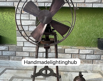 Kerosene/Spirit Stirling Engine Fan: Steampunk Style Metal Floor Fan