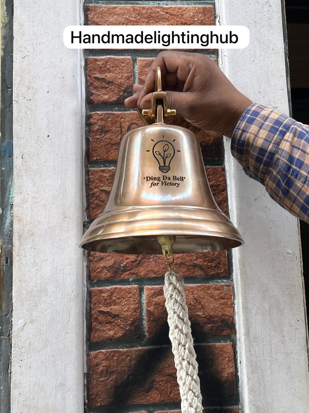 Personalized Bell Wall Maritime Bracket Ship Captain Brass Nautical Boat School,Dinner,Reception,Décor Home Mounted