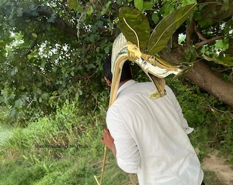 Playable Brass Celtic Carnyx War Horn: Medieval Deskford Replica