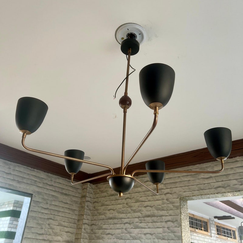 Mid Century Chandelier - Etsy