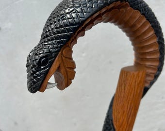 Bastón de serpiente / Bastón de madera de diseño para hombres y mujeres