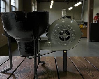 Blacksmith Coal Forge Furnace With Hand Blower Pedal Type Handle  Forging Tools Equipment