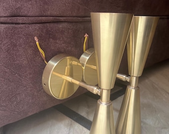 Mid-Century Modern Brass Wall Sconce Diabolo