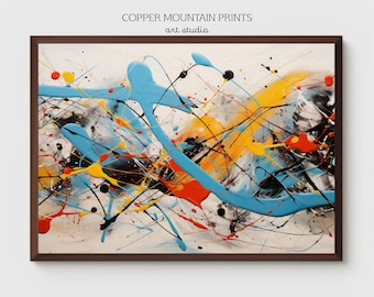 Arte astratta in stile Pollock: download digitale della TV Samsung Frame