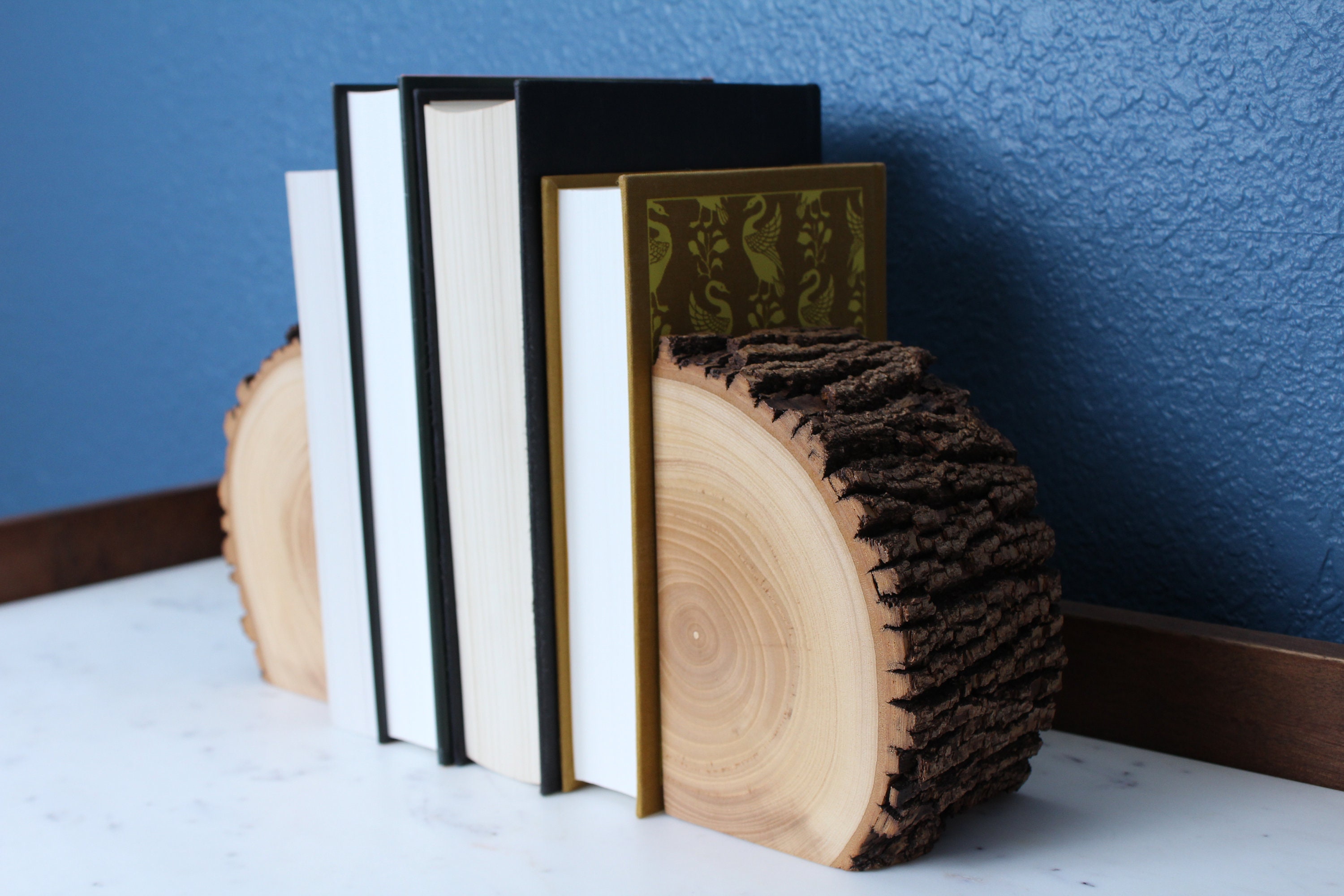 Natural Wood Bookends Reclaimed Ash Wood - Etsy