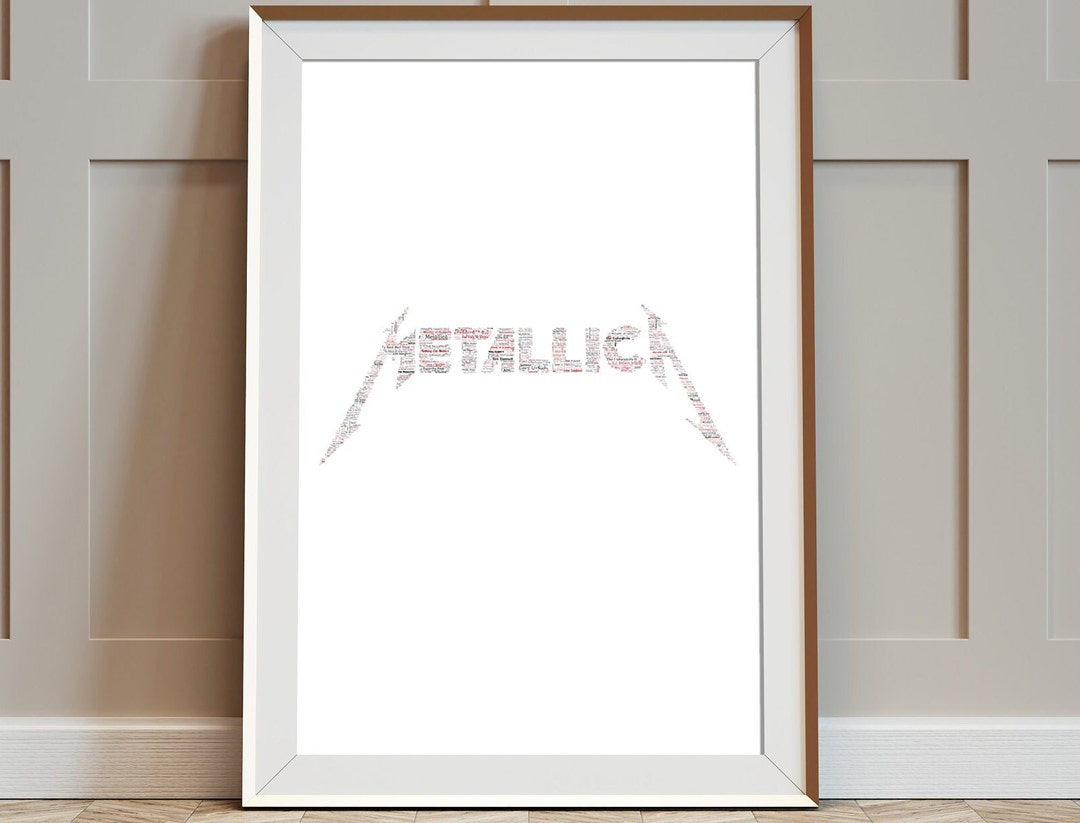 Metallica Word Cloud Word Cloud Poster Metallica Poster Etsy