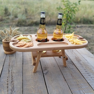 Mesa portátil para cerveza y vino para fiestas en la playa y el jardín