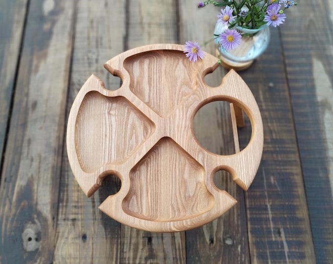 Portable Wine Table with Wine Lover Charm - Unique Gift Idea