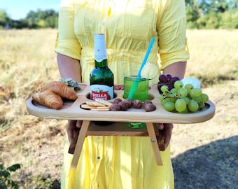 Personalized Beer Drink Holder, Wine Table, Beer Bottle Holder, Gift for Dad and Boyfriend