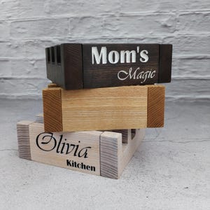 Custom Engraved Cutting Board Stand - Personalized Kitchen Decor