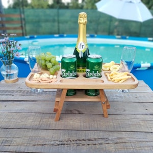 Mesa universal para vino y cerveza: perfecta para fiestas y picnics al aire libre