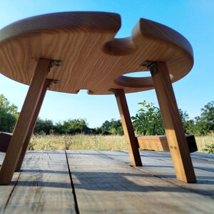 Wine Stand, Natural Wine Table, Outdoor Wine Table, Wine Lover Gift, Round Wine Table, Wooden Table, Camping Table, Patio Table, Portable Wine Table, Mini Wine Table, New Home Gift, Birthday Gift, Wine Gift